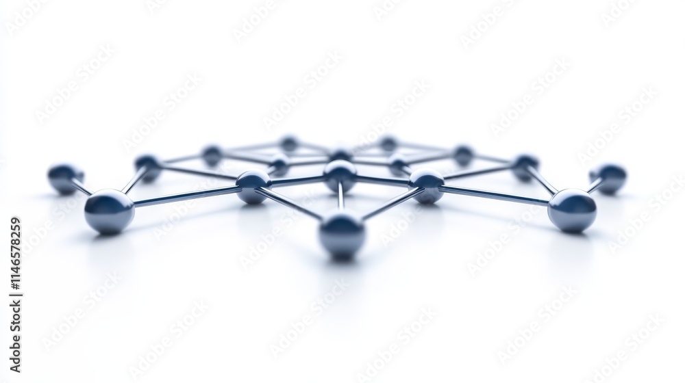 Poster a network of interconnected nodes depicted in a minimalist style, representing concepts like connect