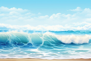Stunning Ocean Wave under Bright Sky