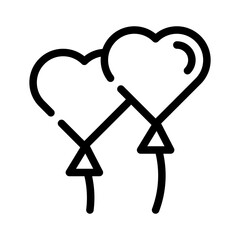 Balloon line icon