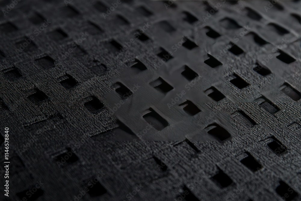 Aufkleber abstract black woven texture with interlaced patterns demonstrating modern minimalism in design appl