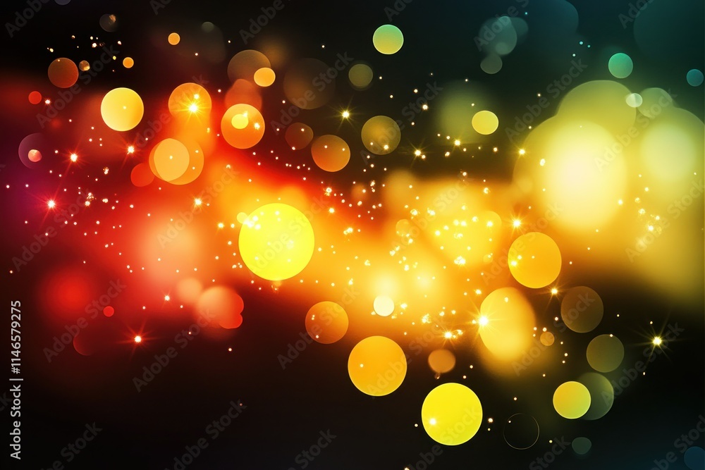 Poster stunning abstract background with sparkling bokeh effects