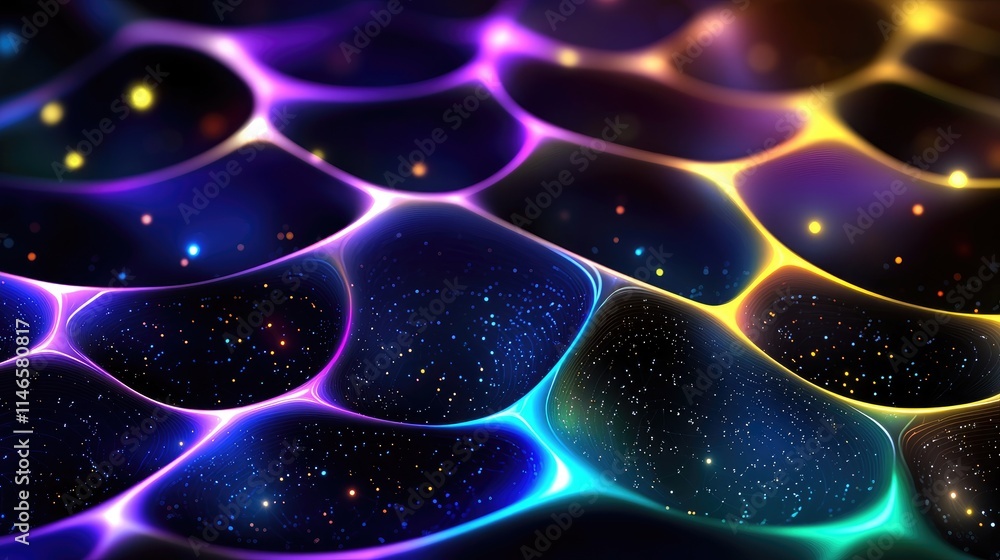 Aufkleber dynamic colorful abstract pattern digital art modern design vibrant atmosphere close-up creative vis