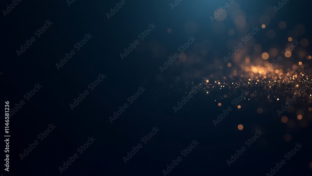Poster abstract dark blue bokeh background. generative ai.