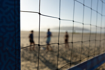 rede de vôlei futevôlei na praia