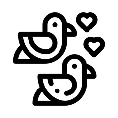 Birds line icon