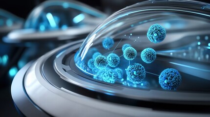 microscopic cellular research in advanced laboratory setting