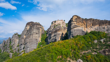 Panoramic view of Meteora Monasteries, Thessaly, Greece