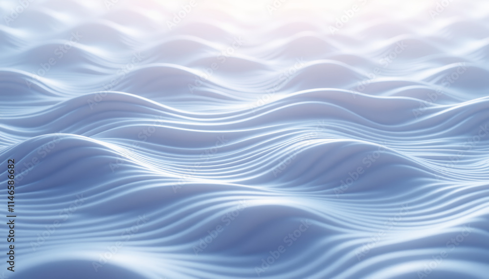 Aufkleber wavy stripes and undulating patterns in soft blue tones for abstract design