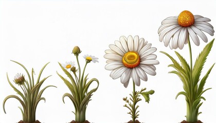 Fototapeta premium flowers isolated on white background