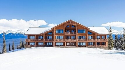 Luxurious Mountain Lodge Winter Vacation Getaway