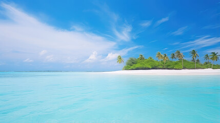 Fototapeta premium Serene Tropical Island Getaway Dreamscape