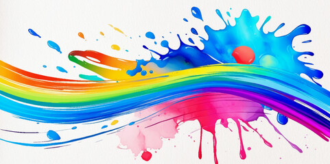 Fototapeta premium Abstract colorful acrylic watercolor paint texture 