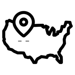 united states map icon