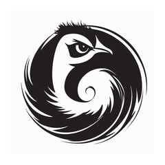 Ostrich Head Logo Design vector. Ostrich Head Logo Stock Illustration isolated on white background.