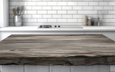 blurred modern kitchen background