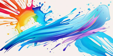 Abstract colorful acrylic watercolor paint texture	