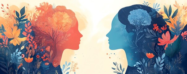 Communitybased therapy for mood and behavior disorders, Alzheimer s and dementia treatment, psychiatry therapist helping, empathetic group support illustration