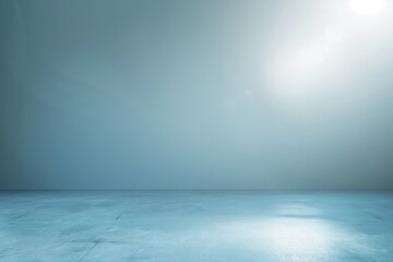 Empty blue space with soft lighting and a reflective surface ideal for backgrounds abstract floor