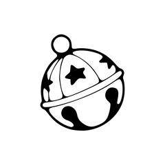 a line art drawing of a bell illustration