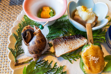 伝統的な和食の盛り合わせ