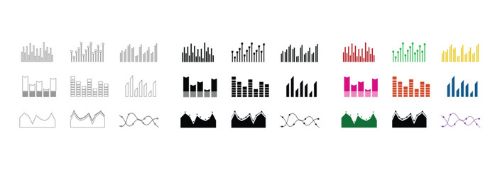 Progress and growth icon collection. Increase, finance, business, investment, business growth, profit, economy and more. Editable stroke. Pixel Perfect