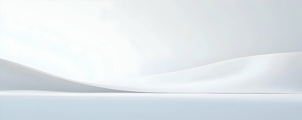 Obraz premium Minimalist White Background with Banner Mockup Display