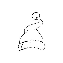 a hand drawn of a santa hat illustration