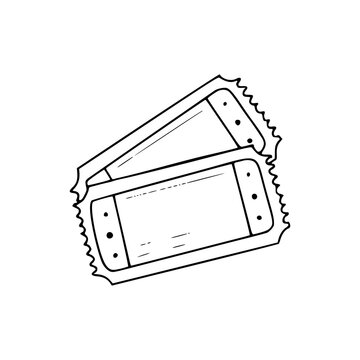 recommend clip art:  a simple outline of a ticket icon