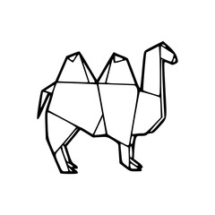 origami camel drawing coloring page