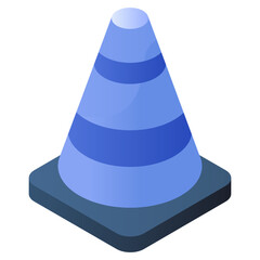 Trendy vector design of construction cone
