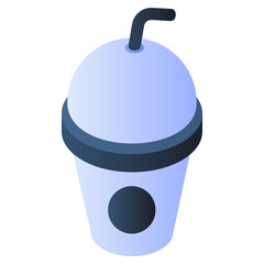 An editable design icon of takeaway drink