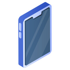 Modern technology icon of mobile phone