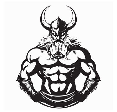 Tyr Nordic Mythology God Image vector isolated on white background.