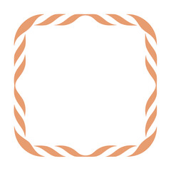 Decorative Square Frame Border with Geometric Lines and symmetrical floral pattern Vector Elements