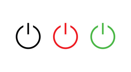 Power on off buttons vector illustration. icons set. Power button. On/Off button icon. Switch on/off. 