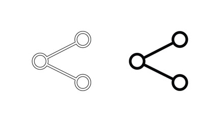 External link icons. Web chain open link to attached website. External link icon vector sign. Share icon set  network sharing icon. Art & Illustration