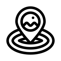Beach line icon
