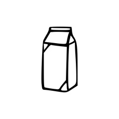 a drawing cartoon of a milk