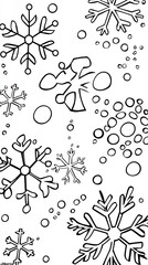 Black and White Snowflake Pattern
