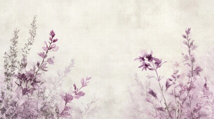 watercolor floral background lavender and purple botanical illus