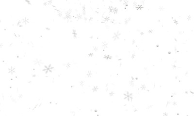 Snowflakes fall, Christmas decorations snowflakes, and snowed snowstorms on transparent background