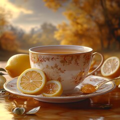 Herbal Tea with Honey and Lemon