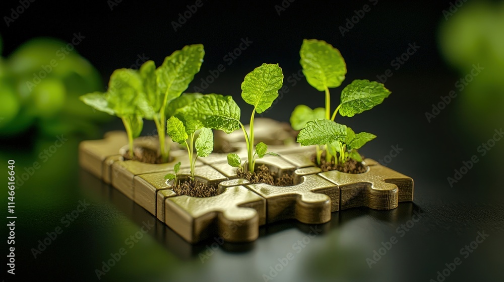Poster a financial concept image depicting puzzle pieces that symbolize unity and strategy.