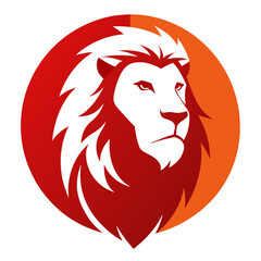 lion head silhouerre on retro vintage background vector art illustration t-shirt design art