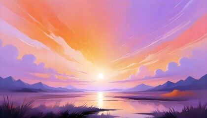 Abstract Landscape Panoramic Nature Background Wallpaper Art Concept