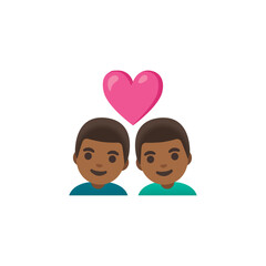 Couple with Heart (Men) Emoji
