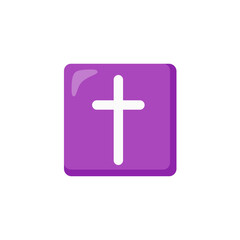 Obraz premium Purple Cross Button