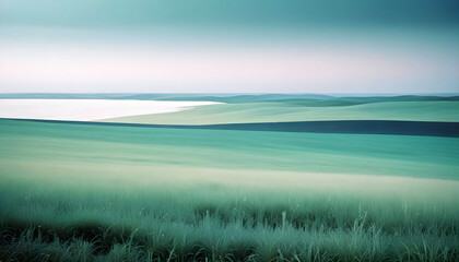 Obraz premium Picturesque Landscape Valley Meadow Nature Background Wallpaper Art Concept