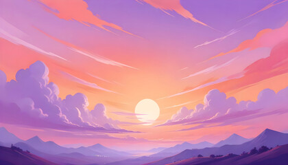 Fototapeta premium Abstract Landscape Sky Clouds Nature Background Wallpaper Art Concept