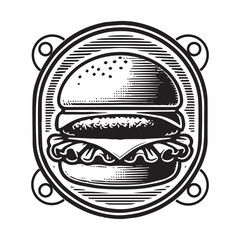 Monochrome burger logo 1
